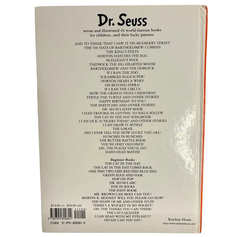 VTG 1983, Out of Print - On Beyond Zebra! by Dr. Seuss, Book, HC